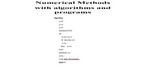 Numerical Methods with algorithms and programs : Numerical Methods - Giovanni Fernando Alcocer Cordero