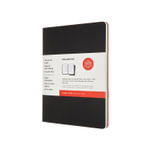 Moleskine Cahiers : Extra Large Subject Journals - Black & Cranberry Red : Soft Cover - Moleskine