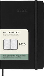 Moleskine 2026 12-Month Weekly Horizontal Pocket Hardcover Notebook : Black - Moleskine