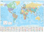 Collins World Wall Paper Map : Paper Map with Flags, Perfect for Classroom, Office and Home - Collins Maps