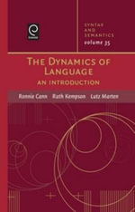Syntax and Semantics : Syntax and Semantics - Ronnie Cann