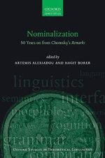 Nominalization : 50 Years on from Chomsky's Remarks - Artemis  Alexiadou