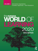 Europa World of Learning 2020 volume 1 - Europa Publications