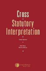 Statutory Interpretation : Statutory Interpretation - Rupert Cross