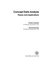 Concept Data Analysis : Theory and Applications - Claudio Carpineto