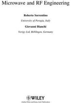 Microwave and RF Engineering - Roberto Sorrentino