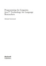 Programming for Linguists : Java Technology for Language Researchers - Michael Hammond