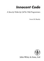 Innocent Code : A Security Wake-Up Call for Web Programmers - Sverre H. Huseby
