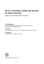 Error Correcting Coding and Security for Data Networks : Analysis of the Superchannel Concept - Grigorii Kabatiansky
