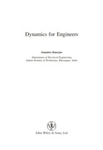 Dynamics for Engineers - Soumitro Banerjee