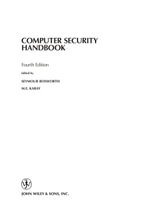 Computer Security Handbook - Seymour Bosworth