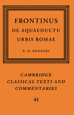 Frontinus : De Aquaeductu Urbis Romae - No Information Available