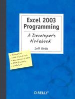 Excel 2003 Programming : Developer's Notebook - Jeff Webb