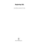 Beginning SQL - Paul Wilton