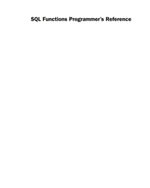 SQL Functions Programmer's Reference - Arie Jones