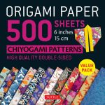 Origami Paper : 500 Sheets Japanese Chiyogami Designs : High-Quality Double Sided Sheets : 6