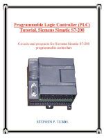 Programmable Logic Controller (Plc) Tutorial, Siemens Simatic S7-200 - Stephen P Tubbs