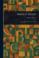 Write It Right - Ambrose Bierce