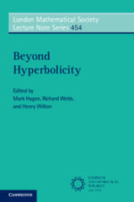 Beyond Hyperbolicity : London Mathematical Society Lecture Note Series - Mark Hagen