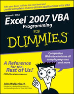 Excel 2007 VBA Programming For Dummies - Jan Karel Pieterse