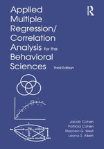 Applied Multiple Regression/Correlation Analysis for the Behavioral Sciences - Jacob Cohen