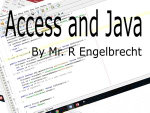 Java and Access - Renier Engelbrecht