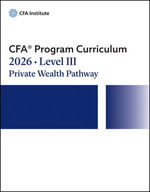 2026 CFA Program Curriculum Level III Private Wealth Pathway Box Set - CFA Institute