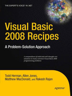 Visual Basic 2008 Recipes : A Problem-Solution Approach - Rakesh Rajan