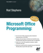 Microsoft Office Programming : A Guide for Experienced Developers - Rod Stephens