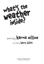 What's the Weather Inside? - Karma Wilson