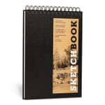 Sketchbook (Basic Medium Spiral Fliptop Landscape Black) : Hardcover - Sterling Publishing Company
