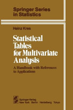 Springer Statistics : A Handbook with References to Applications - Heinz Kres