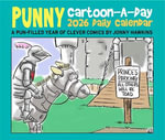 Punny Cartoon-A-Day by Jonny Hawkins 2026 5.4 X 6.2 Box Calendar