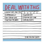 Knock Knock Deal With This Hand Lettered Sticky Note : Hand Lettered - Knock Knock