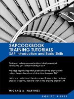 SAP Training Tutorials : SAP Introduction and Basic Skills Handbook: Sapcookbook Training Tutorials SAP Introduction and Basic Skills (Sapcookb - Michael M. Martinez