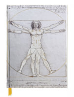 Leonardo Da Vinci Vituvian Man - Blank Sketch Book : Luxury Sketchbooks - Flame Tree