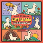 Bold & Easy Cute Llama Coloring Book : Fun & Relaxing Stress Relief Coloring - Revive Coloring Books