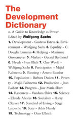 The Development Dictionary : A Guide to Knowledge as Power - Wolfgang Sachs