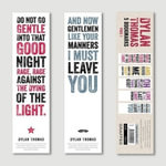 Dylan Thomas Bookmarks (5) - Pack 1 - Graffeg