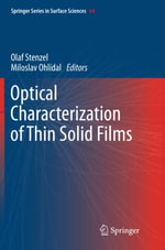 Springer Surface Sciences : Springer Series in Surface Sciences - Miloslav Ohlidal