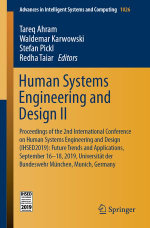 Human Systems Engineering and Design II : Proceedings of the 2nd International Conference on Human Systems Engineering and Design (IHSED2019): Future Trends and Applications, September 16-18, 2019, Universitat der Bundeswehr Munchen, Munich, Germany - Tareq Ahram