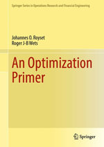 An Optimization Primer : Mathematics and Statistics (R0) - Johannes O. Royset