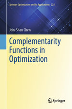 Complementarity Functions in Optimization : Mathematics and Statistics (R0) - Jein-Shan Chen