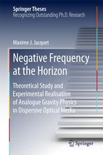 Negative Frequency at the Horizon : Theoretical Study and Experimental Realisation of Analogue Gravity Physics in Dispersive Optical Media - Maxime Jacquet