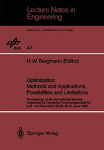 Optimization : Lecture Notes in Engineering - H.W. Bergmann