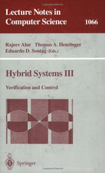 Lecture Notes in Computer Science : Verification and Control - Rajeev Alur