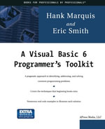 A Visual Basic 6 Programmer's Toolkit - Hank Marquis