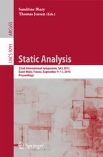 Static Analysis : 22nd International Symposium, SAS 2015, Saint-Malo, France, September 9-11, 2015, Proceedings - Sandrine Blazy