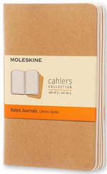 Moleskine Cahiers : Pocket Journals, Ruled - Kraft Cover (Set of 3) : Soft Cover - Moleskine