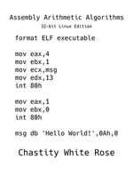 Assembly Arithmetic Algorithms 32-bit Linux Edition : Assembly Arithmetic Algorithms, #2 - Chastity White Rose